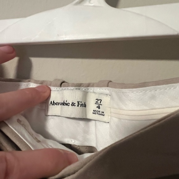 Abercrombie Belted tailored wide leg pant light taupe - Picture 3 of 5